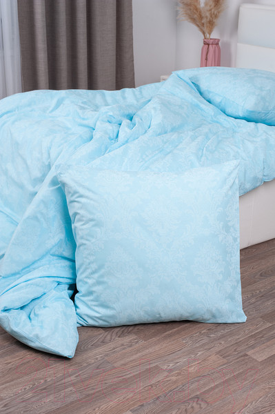 Изображение товара Комплект постельного белья Milanika Аквамарин евро (поплин-жаккард)