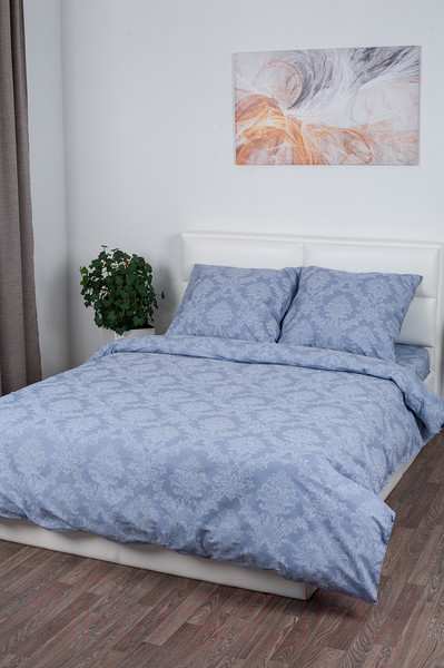 Изображение товара Комплект постельного белья Milanika Графит Евро (поплин-жаккард)