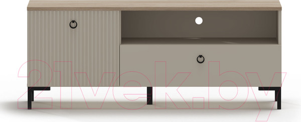 Изображение товара Тумба Black Red White Domenica RTV1D1S (глиняный серый/дуб сильвержек ореховый)