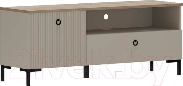 Изображение товара Тумба Black Red White Domenica RTV1D1S (глиняный серый/дуб сильвержек ореховый)