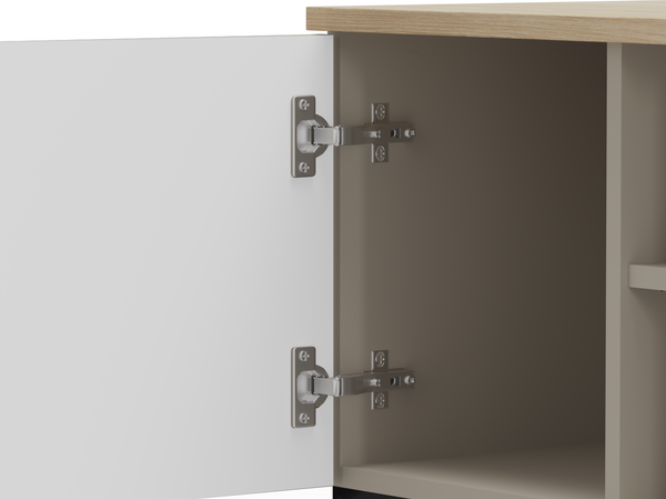 Изображение товара Тумба Black Red White Domenica RTV2D1S (глиняный серый/дуб сильвержек ореховый)