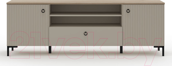 Изображение товара Тумба Black Red White Domenica RTV2D1S (глиняный серый/дуб сильвержек ореховый)