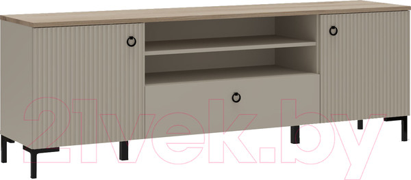 Изображение товара Тумба Black Red White Domenica RTV2D1S (глиняный серый/дуб сильвержек ореховый)