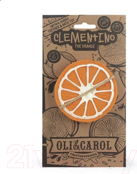 Изображение товара Прорезыватель для зубов Oli & Carol Каучуковый (Orange)