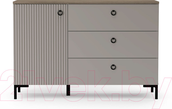 Изображение товара Тумба Black Red White Domenica KOM1D3S (глиняный серый/дуб сильвержек ореховый)