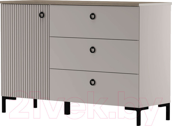 Изображение товара Тумба Black Red White Domenica KOM1D3S (глиняный серый/дуб сильвержек ореховый)