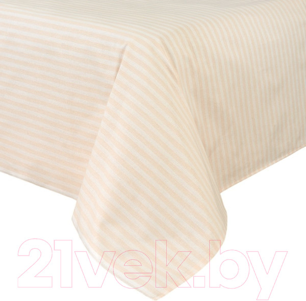 Изображение товара Простыня Milanika Бежевая 2сп (поплин-страйп)