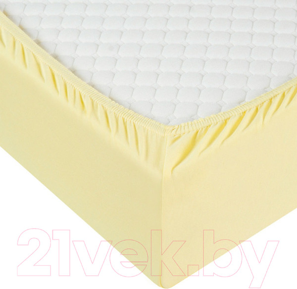 Изображение товара Простыня Milanika Светло-желтая 180х200х20 (трикотаж)