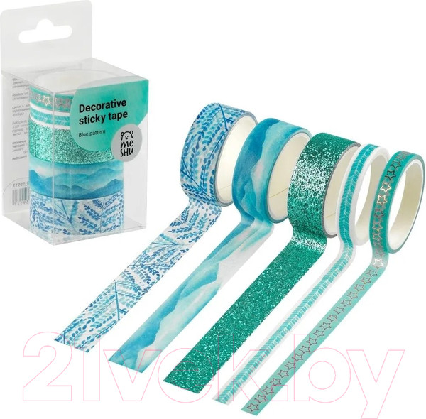 Изображение товара Набор лент декоративных Meshu Blue Pattern / MS_55917 (5шт)