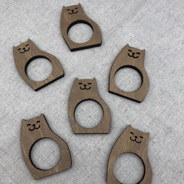 Изображение товара Сервировочная салфетка ОМурМебель Кот С кольцами (6шт)