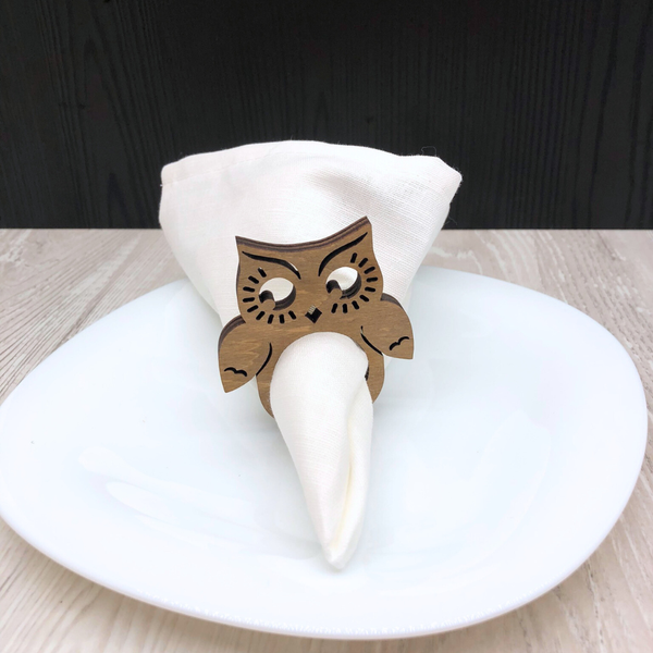 Изображение товара Набор сервировочных салфеток ОМурМебель Сова С кольцами (6шт)