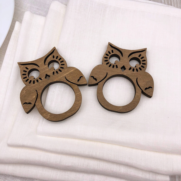 Изображение товара Набор сервировочных салфеток ОМурМебель Сова С кольцами (6шт)