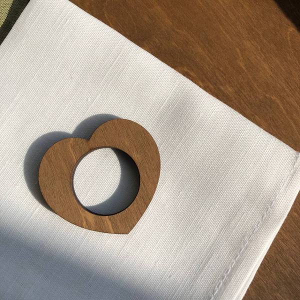 Изображение товара Набор сервировочных салфеток ОМурМебель Сердце С кольцами (6шт)