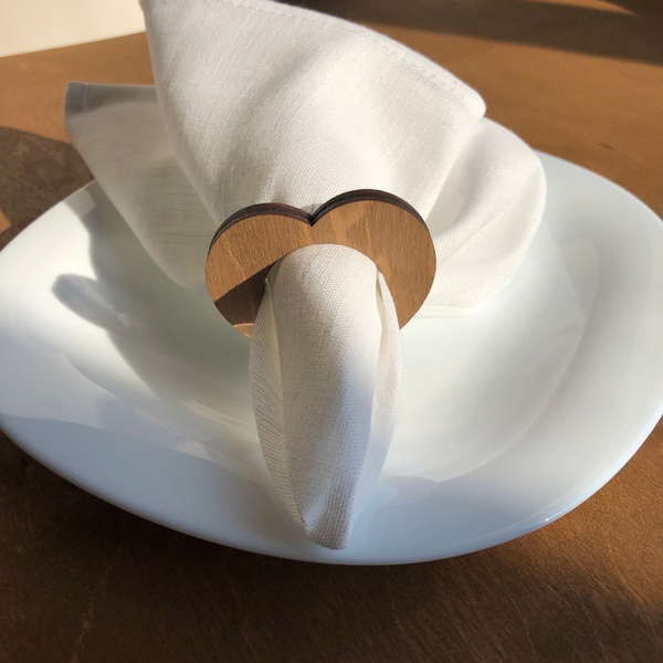 Изображение товара Набор сервировочных салфеток ОМурМебель Сердце С кольцами (6шт)