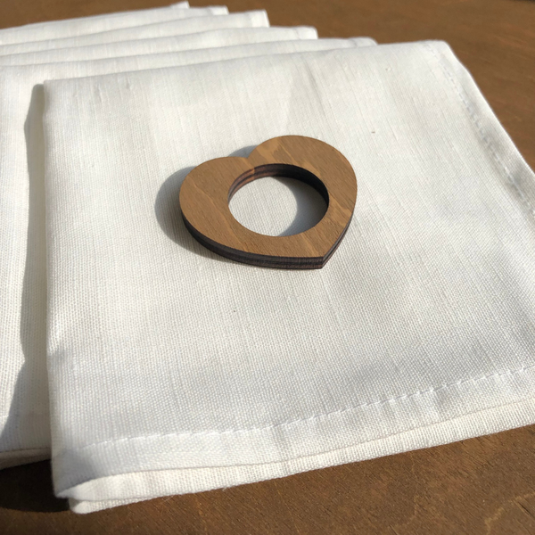 Изображение товара Набор сервировочных салфеток ОМурМебель Сердце С кольцами (6шт)