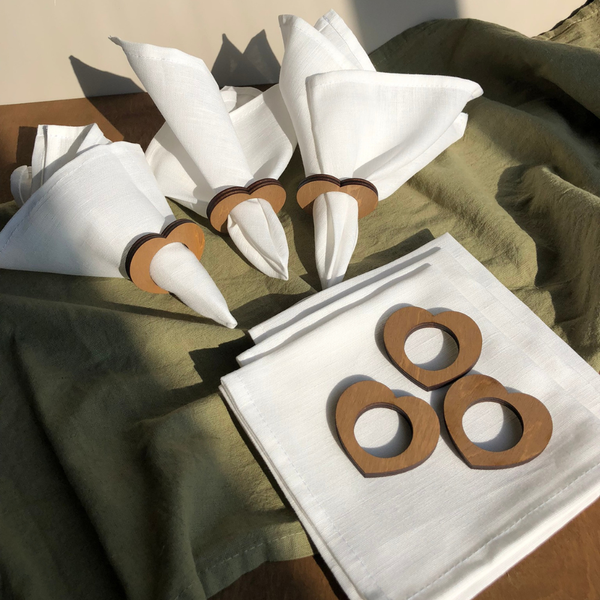 Изображение товара Набор сервировочных салфеток ОМурМебель Сердце С кольцами (6шт)