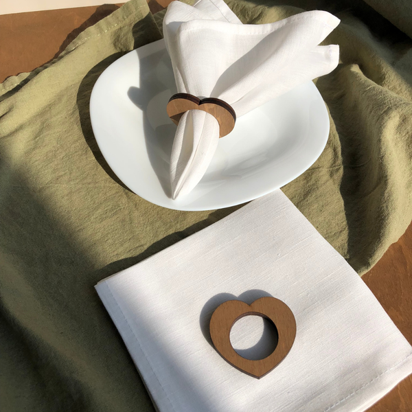 Изображение товара Набор сервировочных салфеток ОМурМебель Сердце С кольцами (6шт)