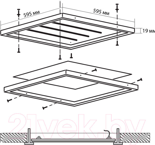 Изображение товара Панель светодиодная JAZZway PPL 595/U / 5018259A