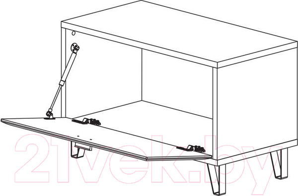 Изображение товара Тумба в прихожую Black Red White Grace KOM1K (дуб наварра/графит)