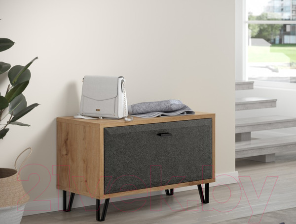 Изображение товара Тумба в прихожую Black Red White Grace KOM1K (дуб наварра/графит)