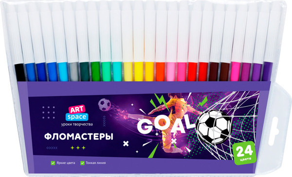 Изображение товара Фломастеры ArtSpace Футбол / WP_92140 (24цв)