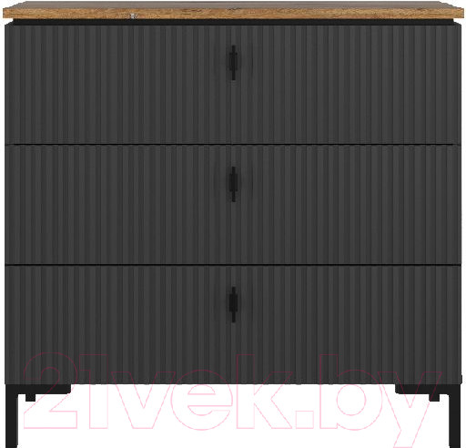 Изображение товара Комод Black Red White San Gimignano KOM3S (антрацитовый/дуб нокс)