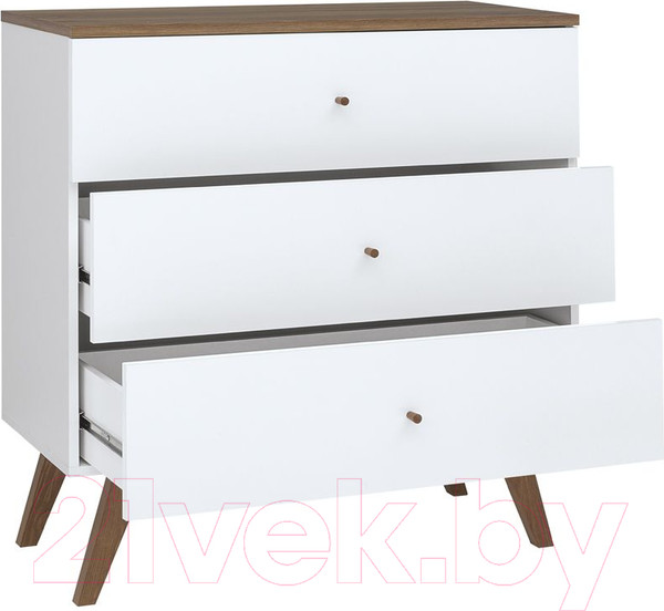Изображение товара Тумба Black Red White Heda KOM3S (белый/лиственница сибирская золотая)