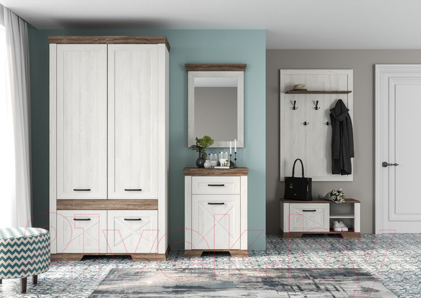 Изображение товара Зеркало Black Red White Marselle LUS/68 (ясень снежный/дуб сонома темный)