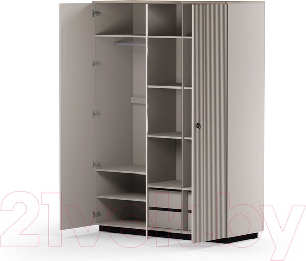 Изображение товара Шкаф Black Red White Domenica SZF3D (глиняный серый/дуб сильвержек ореховый)
