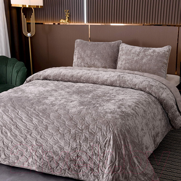 Изображение товара Набор текстиля для спальни Sofi de Marko Алира 240x260 / Пок-Ал-240x260б (бежевый)