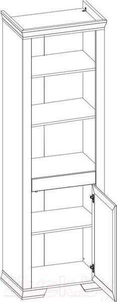Изображение товара Шкаф Black Red White Marselle REG1DP (ясень снежный/дуб сонома темный)