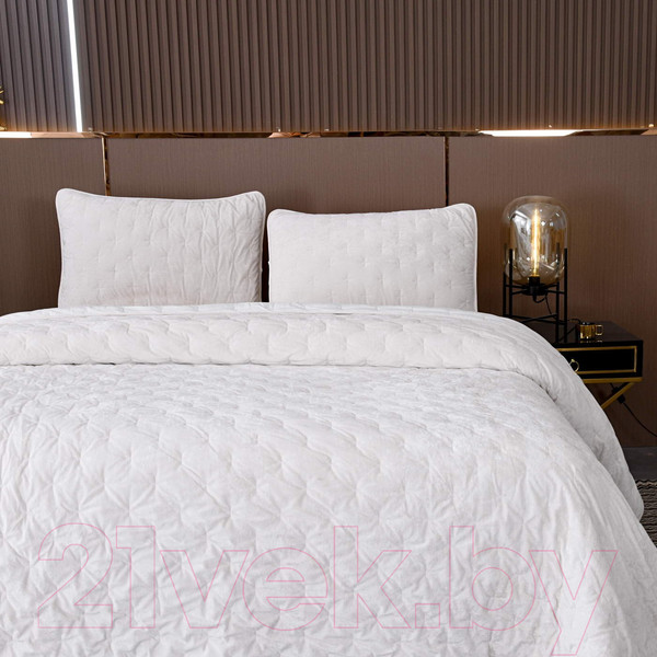 Изображение товара Набор текстиля для спальни Sofi de Marko Алира 240x260 / Пок-Ал-240x260мол (молочный)