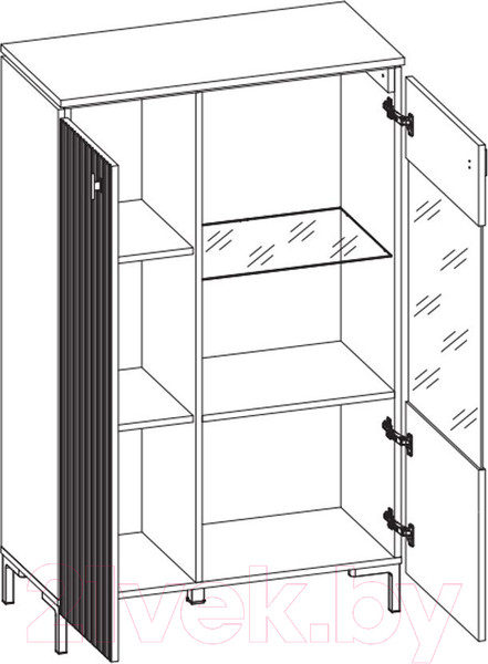 Изображение товара Шкаф Black Red White San Gimignano REG1D1W/140 (антрацитовый/дуб нокс)