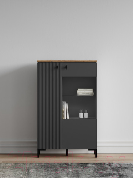 Изображение товара Шкаф Black Red White San Gimignano REG1D1W/140 (антрацитовый/дуб нокс)