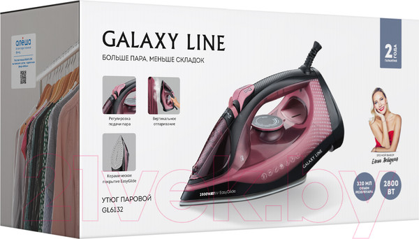Изображение товара Утюг Galaxy Line GL 6132 (розовый/черный)