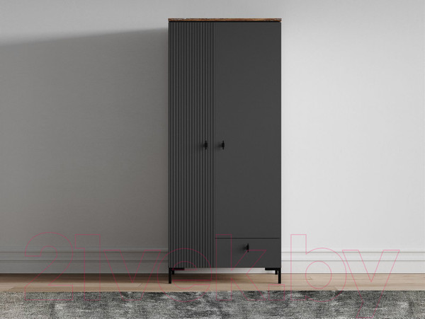 Изображение товара Шкаф Black Red White San Gimignano SZF2D1S (антрацитовый/дуб нокс)