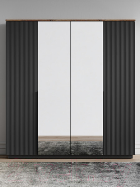 Изображение товара Шкаф Black Red White San Gimignano SZF4D (антрацитовый/дуб нокс)