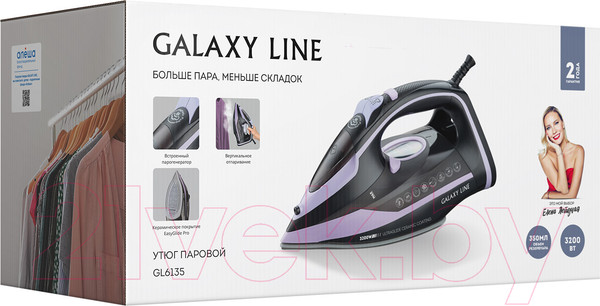 Изображение товара Утюг Galaxy Line GL 6135 (черный/лиловый)