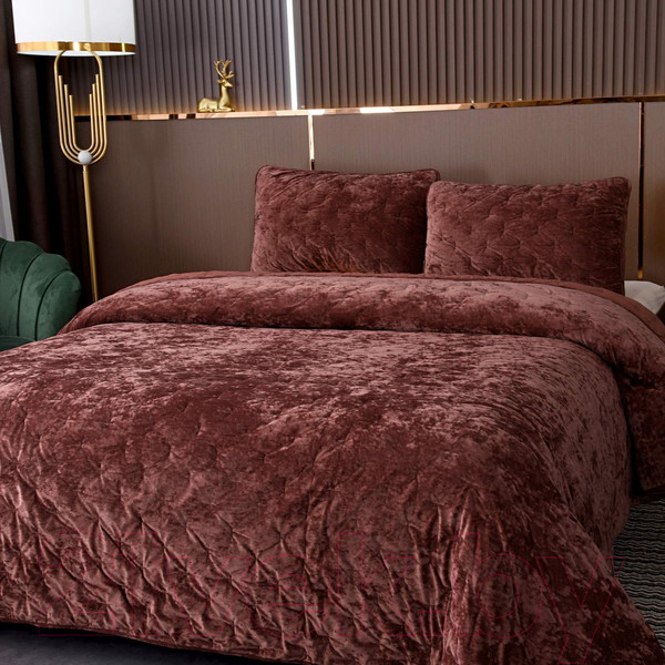 Изображение товара Набор текстиля для спальни Sofi de Marko Алира 240x260 / Пок-Ал-240x260тер (терракотовый)