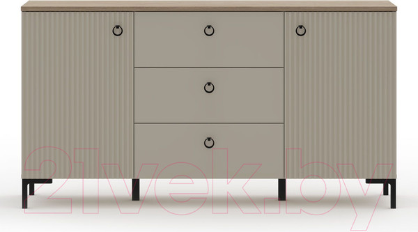 Изображение товара Тумба Black Red White Domenica KOM2D3S (глиняный серый/дуб сильвержек ореховый)