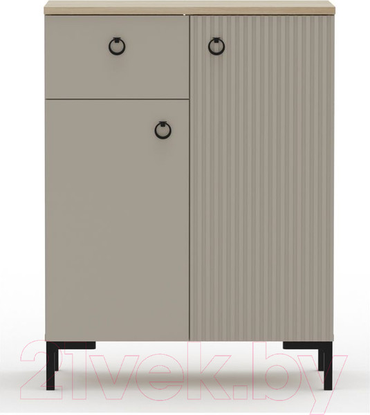 Изображение товара Тумба Black Red White Domenica KOM2D1S (глиняный серый/дуб сильвержек ореховый)