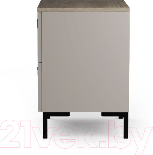 Изображение товара Прикроватная тумба Black Red White Domenica KOM2S (глиняный серый/дуб сильвержек ореховый)