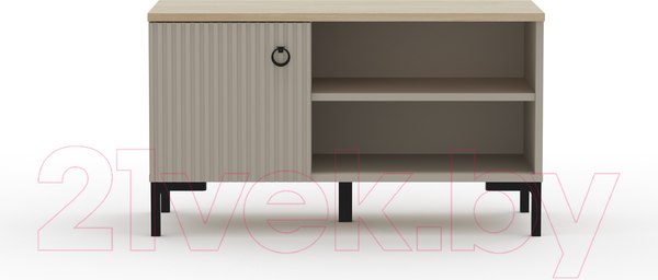 Изображение товара Тумба в прихожую Black Red White Domenica KOM1D (глиняный серый/дуб сильвержек ореховый)