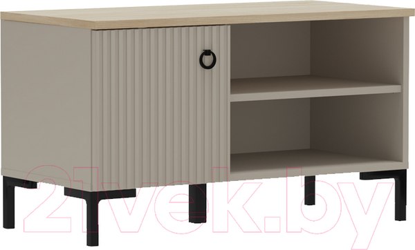 Изображение товара Тумба в прихожую Black Red White Domenica KOM1D (глиняный серый/дуб сильвержек ореховый)
