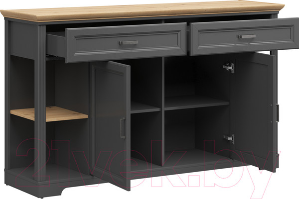 Изображение товара Тумба Black Red White Jasmin KOM2D2S (графит/дуб артизан)