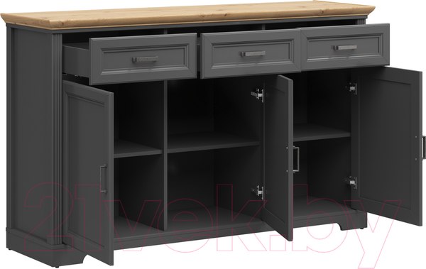 Изображение товара Тумба Black Red White Jasmin KOM3D3S (графит/дуб артизан)