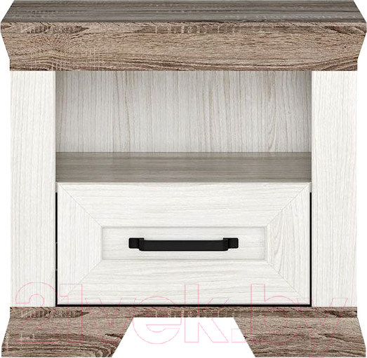 Изображение товара Прикроватная тумба Black Red White Marselle KOM1S (ясень снежный/дуб сонома темный)