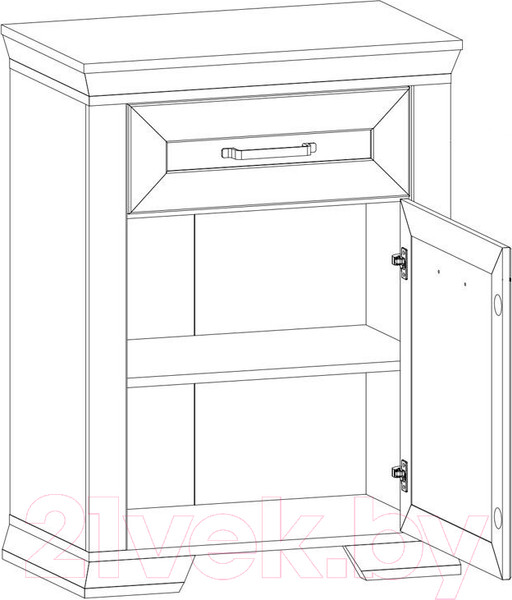 Изображение товара Тумба Black Red White Marselle KOM1D1S (ясень снежный/дуб сонома темный)