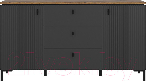 Изображение товара Тумба Black Red White San Gimignano KOM2D3S (антрацитовый/дуб нокс)
