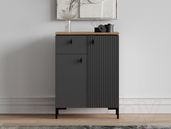 Изображение товара Тумба Black Red White San Gimignano KOM2D1S (антрацитовый/дуб нокс)